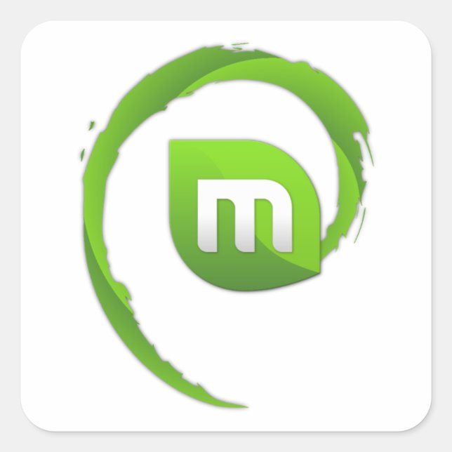 lmde Stock Quadratischer Aufkleber (Vorderseite)