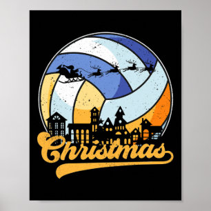 Lmko Volleyball Christmas Pajama Merry Xmas Volley Poster