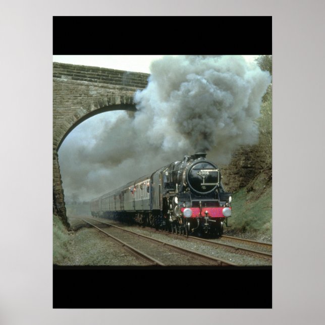 LMS-Klasse-5-Strahlen entlang der Settle_Steam-Züg Poster (Vorne)