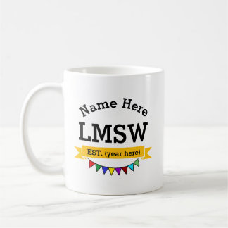 LMSW lizenzierter Master Social Worker Personalisi Kaffeetasse