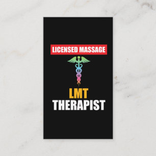 LMT genehmigter Massage-TherapeutCaduceus Visitenkarte