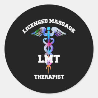 Lmt Massage Therapeut Caduceus Runder Aufkleber
