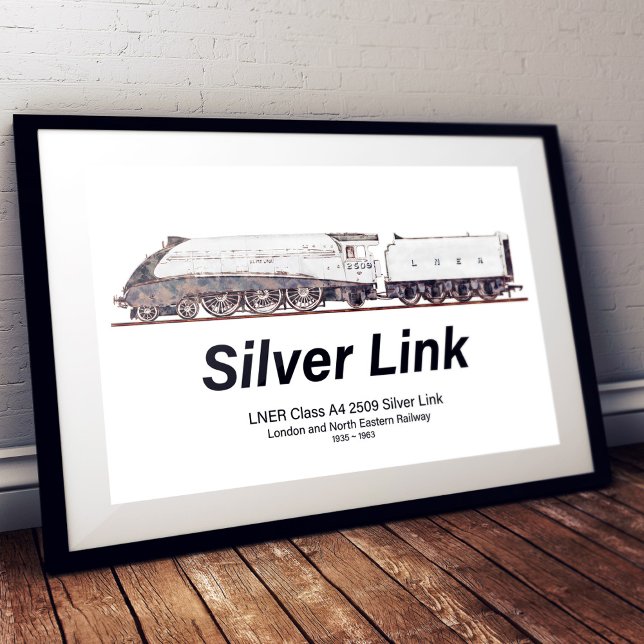 LNER Class A4 2509 Silver Link Steam Locomotive  Poster (Von Creator hochgeladen)