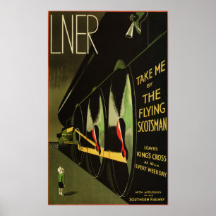 LNER Flying Scotsman Bahn Vintag Railbahn Poster