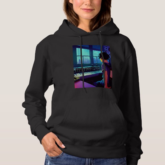 Lo fi hip hop chillhop chill beats aesthetics  101 hoodie (Vorderseite)