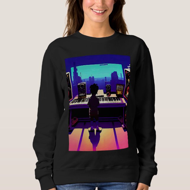 Lo fi hip hop chillhop chill beats aesthetics  106 sweatshirt (Vorderseite)