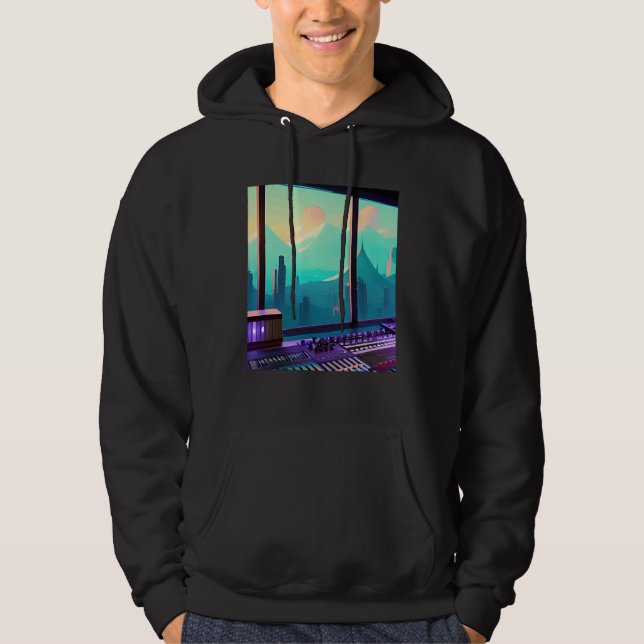 Lo fi hip hop chillhop chill beats aesthetics  15 hoodie (Vorderseite)