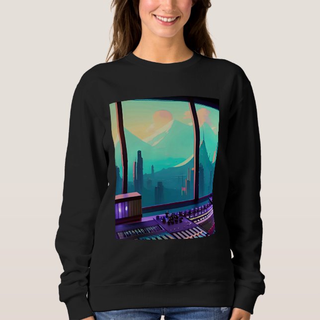 Lo fi hip hop chillhop chill beats aesthetics  15 sweatshirt (Vorderseite)