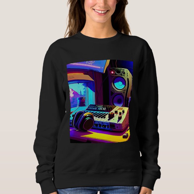 Lo fi hip hop chillhop chill beats aesthetics  27 sweatshirt (Vorderseite)