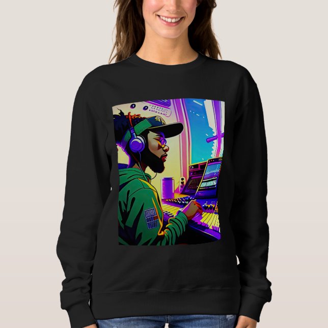 Lo fi hip hop chillhop chill beats aesthetics  5 sweatshirt (Vorderseite)
