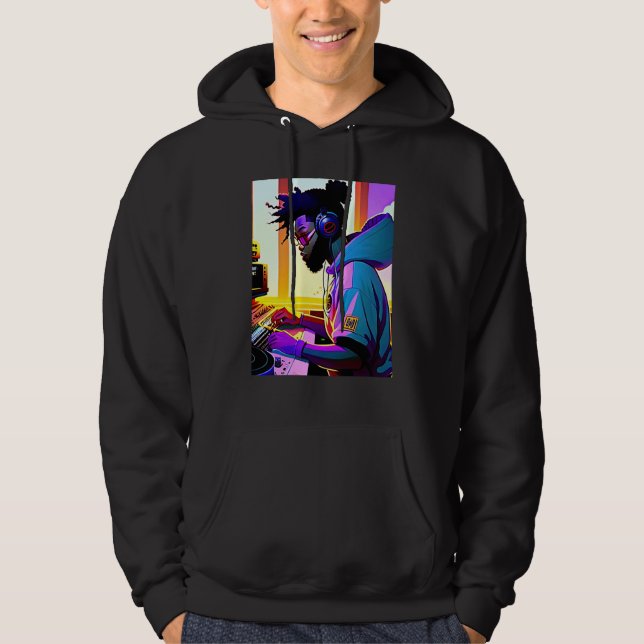 Lo fi hip hop chillhop chill beats aesthetics  9 hoodie (Vorderseite)