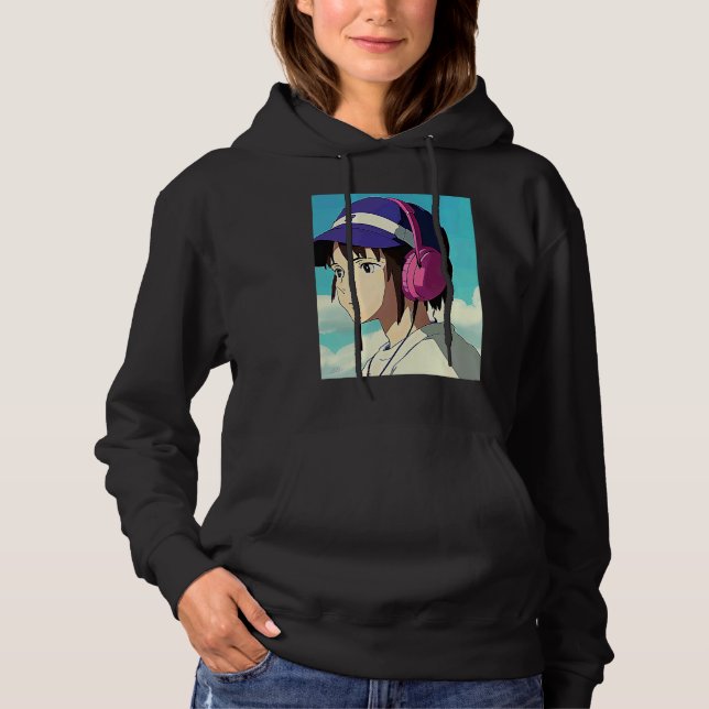 Lo fi hip hop chillhop chill beats lofi aesthetics hoodie (Vorderseite)