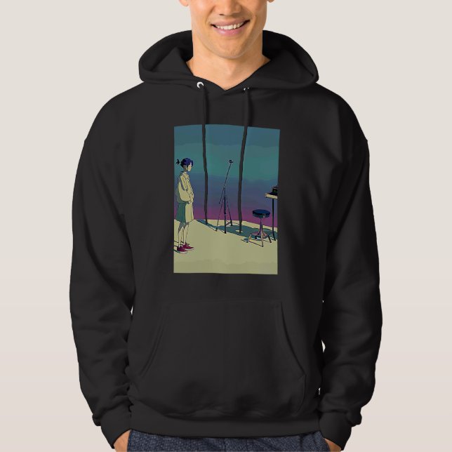 Lo fi hip hop chillhop chill beats lofi aesthetics hoodie (Vorderseite)