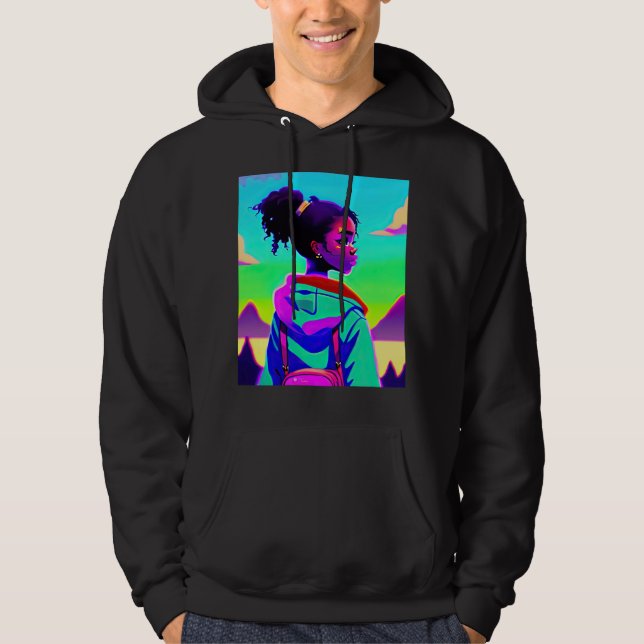 Lo fi hip hop chillhop chill beats lofi aesthetics hoodie (Vorderseite)