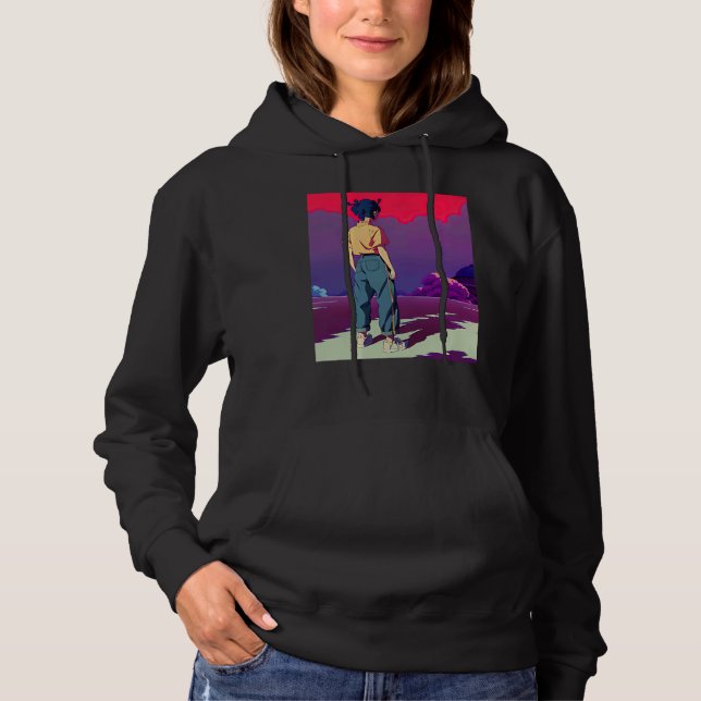 Lo fi hip hop chillhop chill beats lofi aesthetics hoodie (Vorderseite)