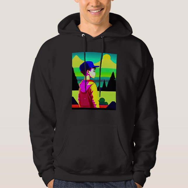 Lo fi hip hop chillhop chill beats lofi aesthetics hoodie (Vorderseite)