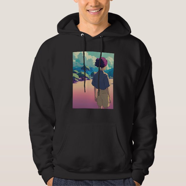 Lo fi hip hop chillhop chill beats lofi aesthetics hoodie (Vorderseite)