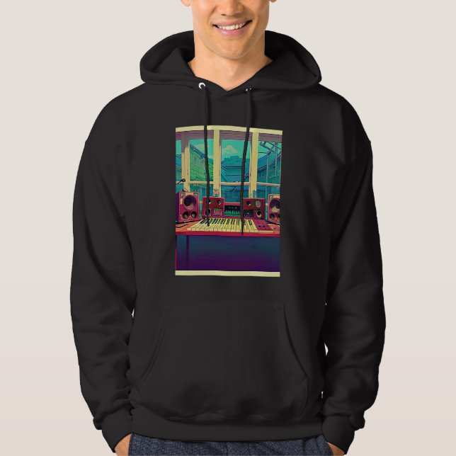 Lo fi hip hop chillhop chill beats lofi aesthetics hoodie (Vorderseite)