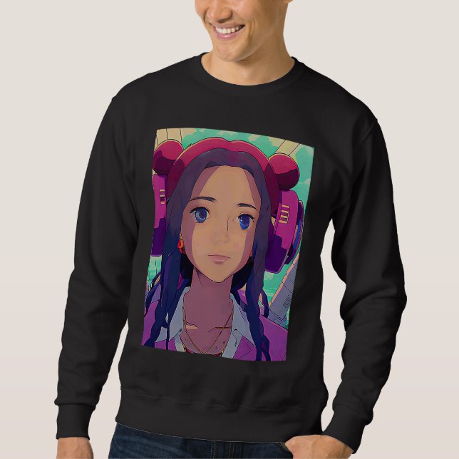 Lo fi hip hop chillhop chill beats lofi aesthetics sweatshirt (Vorderseite)
