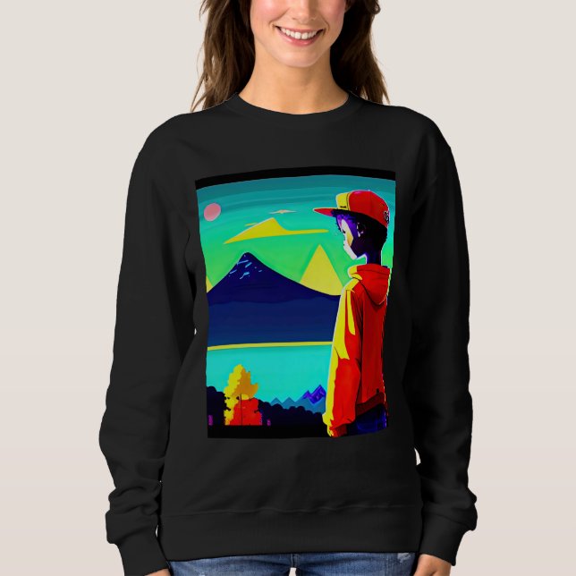 Lo fi hip hop chillhop chill beats lofi aesthetics sweatshirt (Vorderseite)