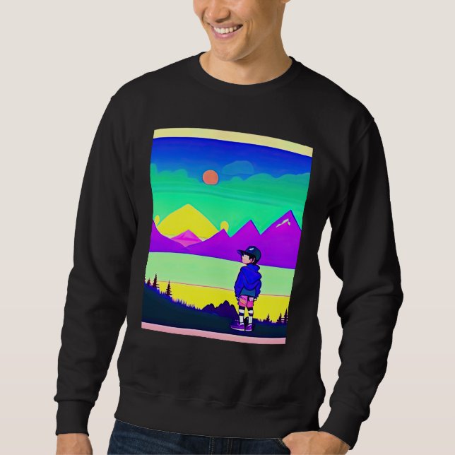 Lo fi hip hop chillhop chill beats lofi aesthetics sweatshirt (Vorderseite)