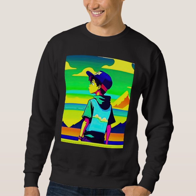 Lo fi hip hop chillhop chill beats lofi aesthetics sweatshirt (Vorderseite)
