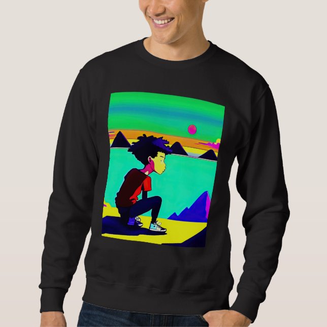 Lo fi hip hop chillhop chill beats lofi aesthetics sweatshirt (Vorderseite)