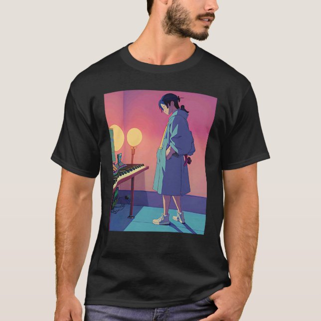 Lo fi hip hop chillhop chill beats lofi aesthetics T-Shirt (Vorderseite)