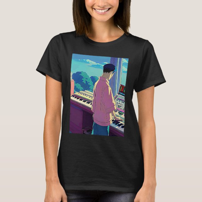 Lo fi hip hop chillhop chill beats lofi aesthetics T-Shirt (Vorderseite)