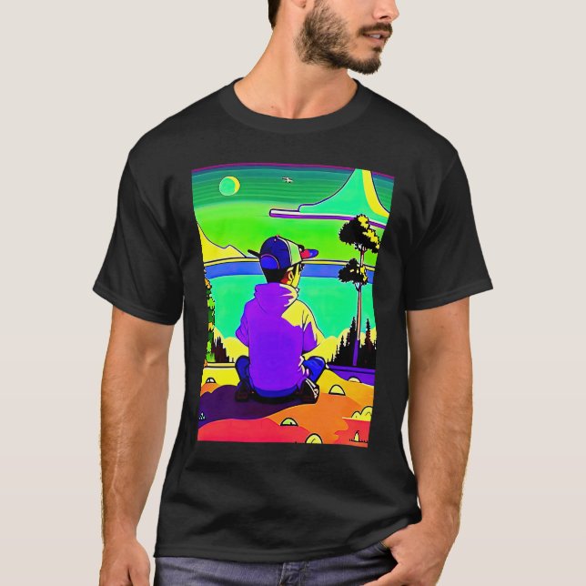 Lo fi hip hop chillhop chill beats lofi aesthetics T-Shirt (Vorderseite)