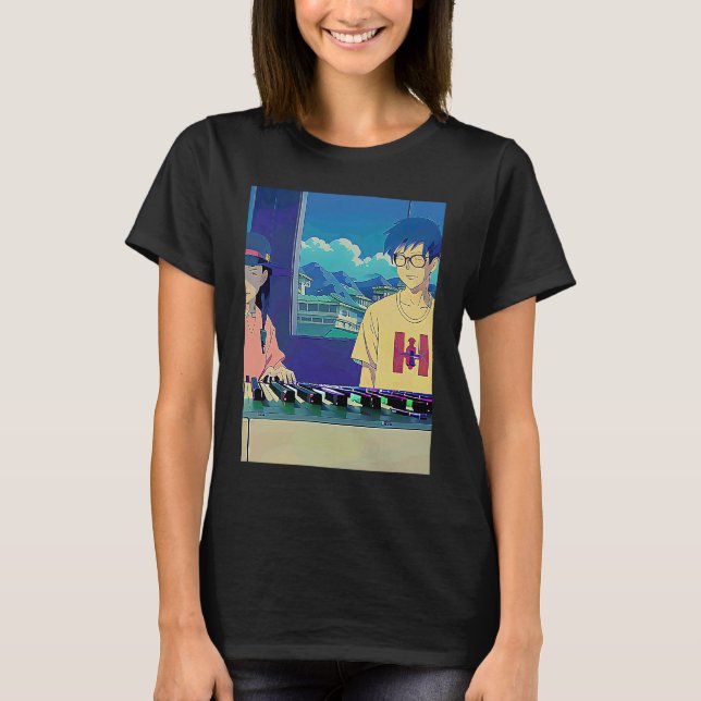 Lo fi hip hop chillhop chill beats lofi aesthetics T-Shirt (Vorderseite)