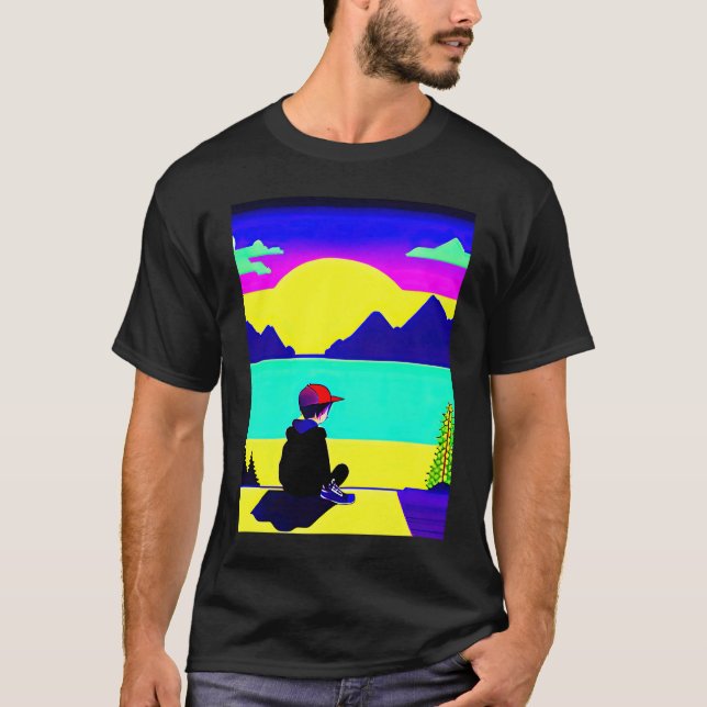 Lo fi hip hop chillhop chill beats lofi aesthetics T-Shirt (Vorderseite)