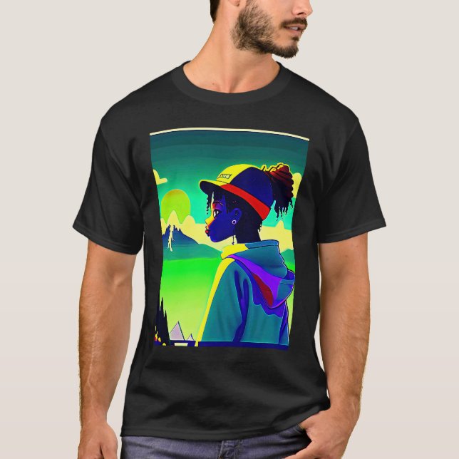 Lo fi hip hop chillhop chill beats lofi aesthetics T-Shirt (Vorderseite)