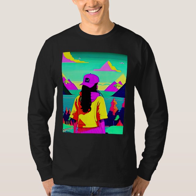 Lo fi hip hop chillhop chill beats lofi aesthetics T-Shirt (Vorderseite)