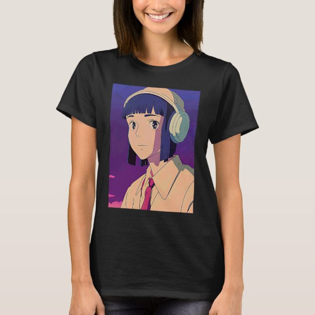 Lo fi hip hop chillhop chill beats lofi aesthetics T-Shirt (Vorderseite)