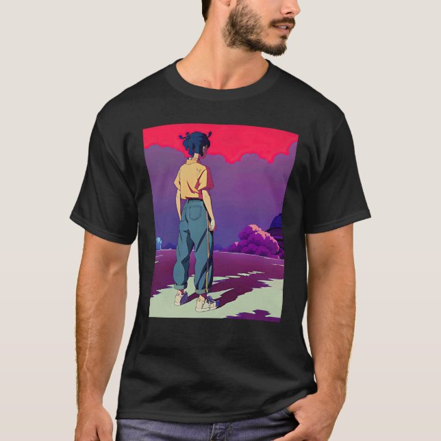 Lo fi hip hop chillhop chill beats lofi aesthetics T-Shirt (Vorderseite)