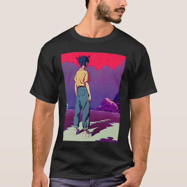 Lo fi hip hop chillhop chill beats lofi aesthetics T-Shirt (Vorderseite)