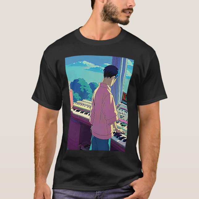 Lo fi hip hop chillhop chill beats lofi aesthetics T-Shirt (Vorderseite)