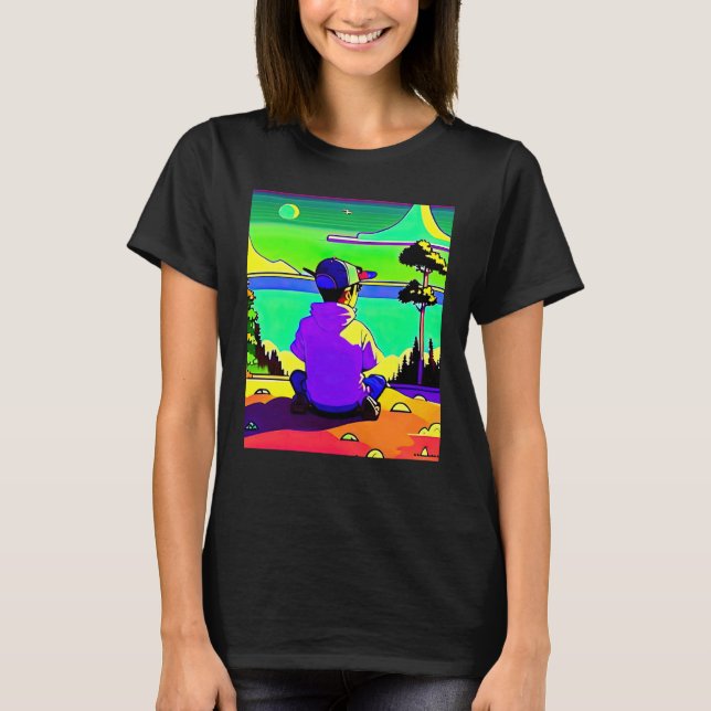 Lo fi hip hop chillhop chill beats lofi aesthetics T-Shirt (Vorderseite)