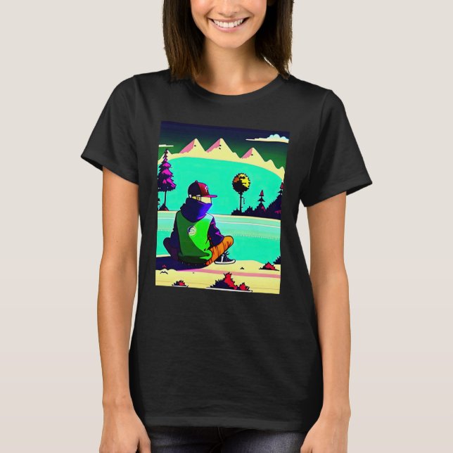Lo fi hip hop chillhop chill beats lofi aesthetics T-Shirt (Vorderseite)