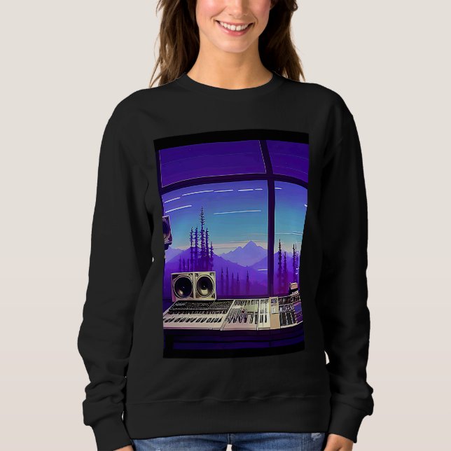 Lo fi hip hop chillhop chill beats studio aestheti sweatshirt (Vorderseite)