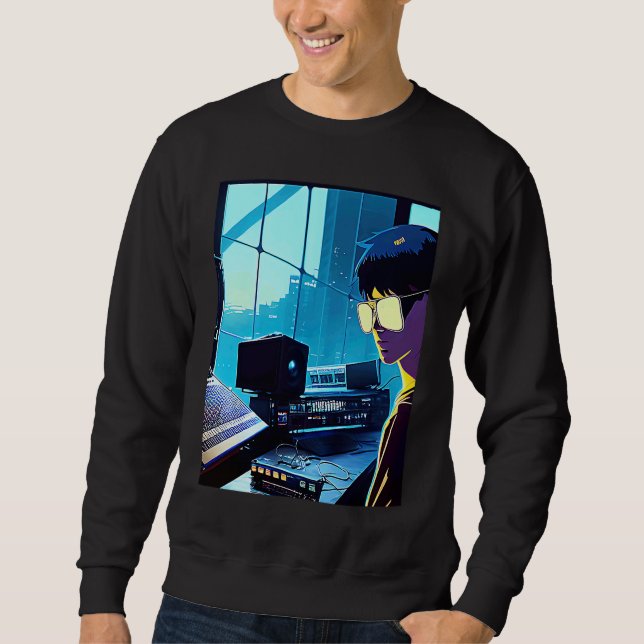 Lo fi hip hop chillhop chill beats studio aestheti sweatshirt (Vorderseite)