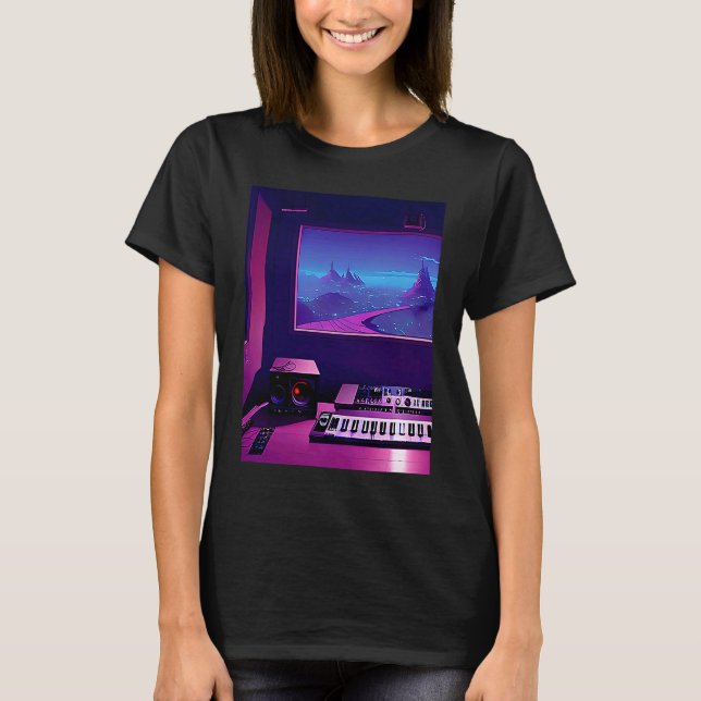 Lo fi hip hop chillhop chill beats studio aestheti T-Shirt (Vorderseite)