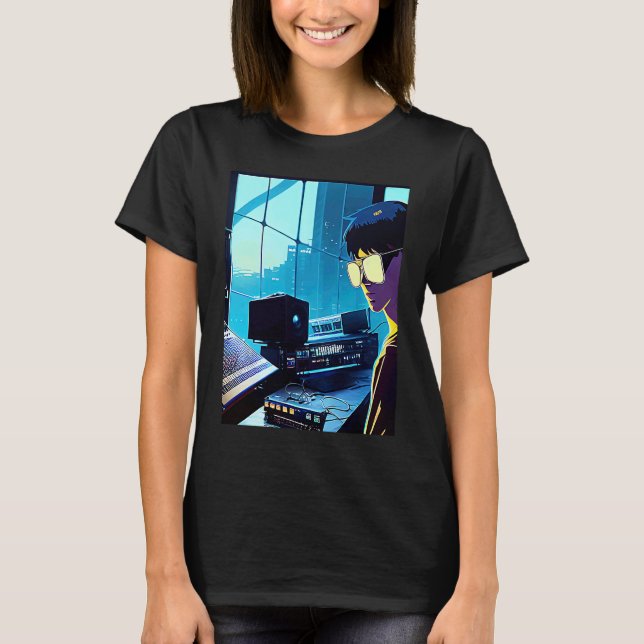 Lo fi hip hop chillhop chill beats studio aestheti T-Shirt (Vorderseite)