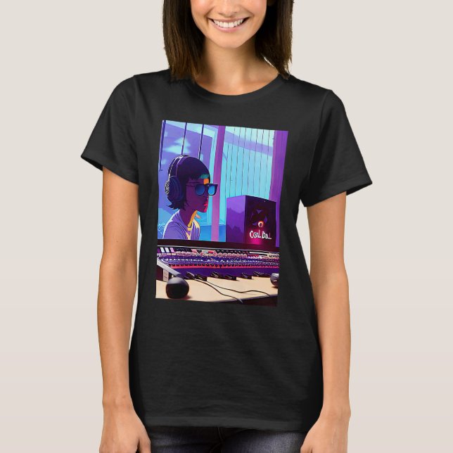 Lo fi Hip Hop Chillhop Chill beats studio aestheti T-Shirt (Vorderseite)