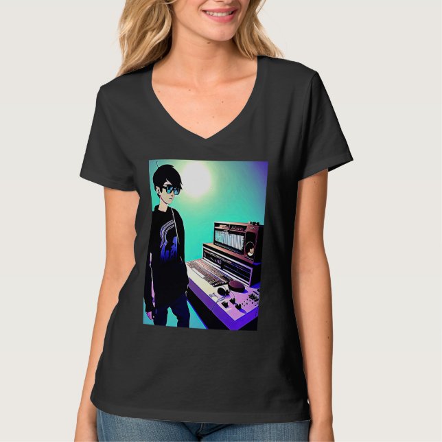 Lo fi hip hop chillhop chill beats studio aestheti T-Shirt (Vorderseite)