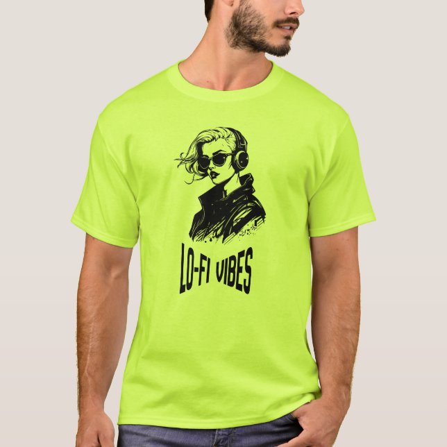 Lo-Fi-Stimmungs-Vektor-Kunst T-Shirt (Vorderseite)