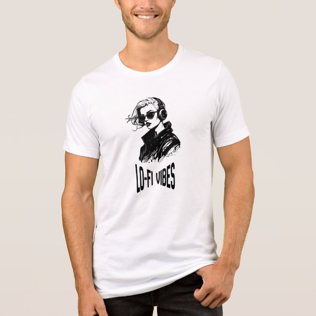 Lo-Fi-Stimmungs-Vektor-Kunst Tri-Blend Shirt (Vorderseite)