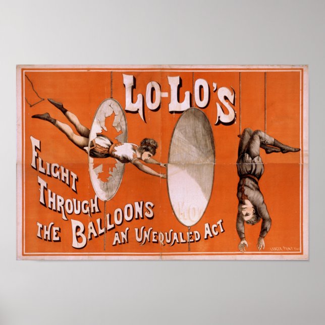 Lo-Lo's Flight Thru Ballons Act VAUDEVILLE Poster (Vorne)
