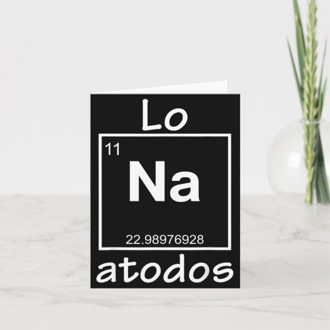Lo Na Atodos - Spanish Chemistry Periodic Table So Karte (Vorderseite)